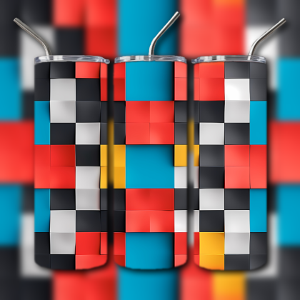 Abstract 3D Art Tumbler