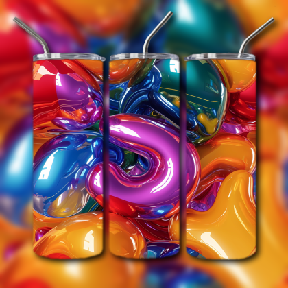 Abstract 3D Art Tumbler