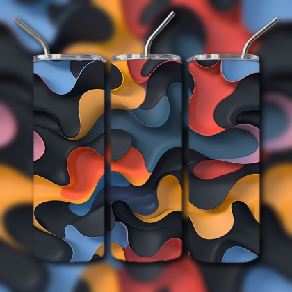 Abstract 3D Art Tumbler