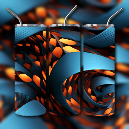 Abstract 3D Art Tumbler