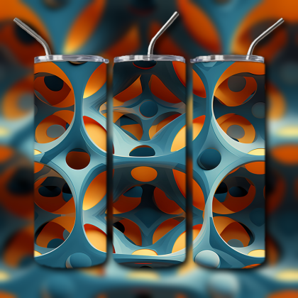 Abstract 3D Art Tumbler