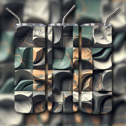 Abstract 3D Art Tumbler