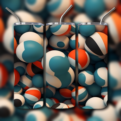 Abstract 3D Art Tumbler
