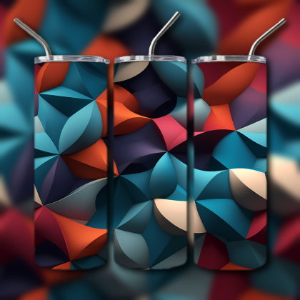 Abstract 3D Art Tumbler