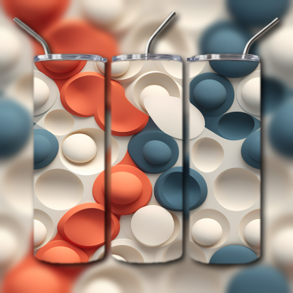 Abstract 3D Art Tumbler