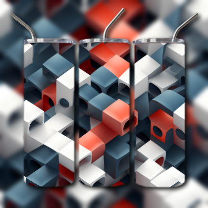 Abstract 3D Art Tumbler