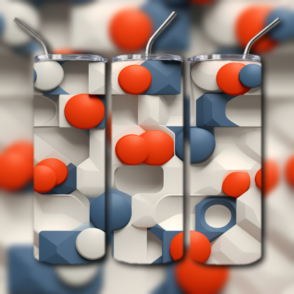 Abstract 3D Art Tumbler