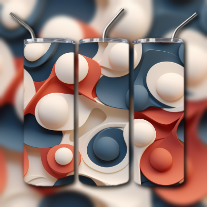 Abstract 3D Art Tumbler