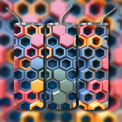 Abstract 3D Art Tumbler