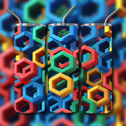 Abstract 3D Art Tumbler