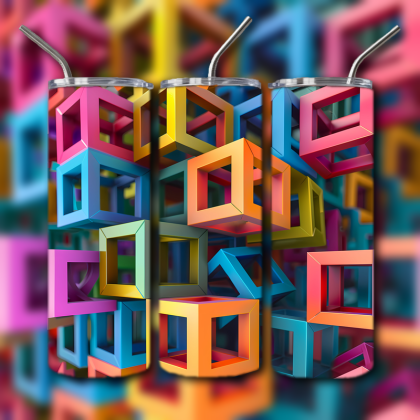 Abstract 3D Art Tumbler
