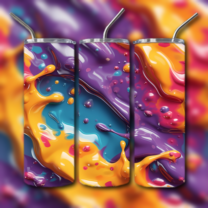Abstract 3D Art Tumbler
