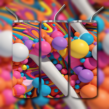 Abstract 3D Art Tumbler