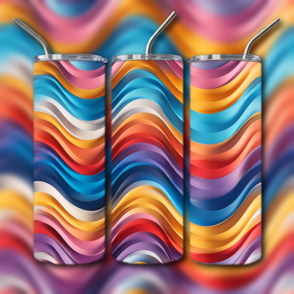 Abstract 3D Art Tumbler