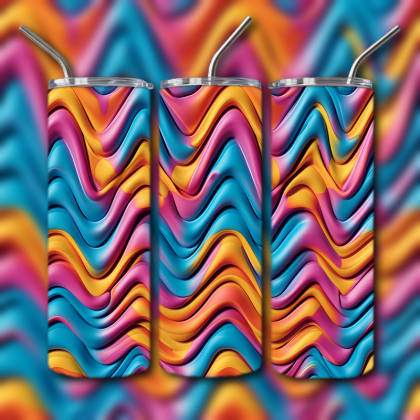 Abstract 3D Art Tumbler