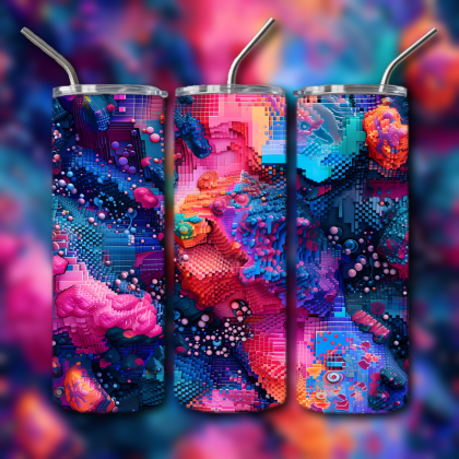 Abstract 3D Art Tumbler
