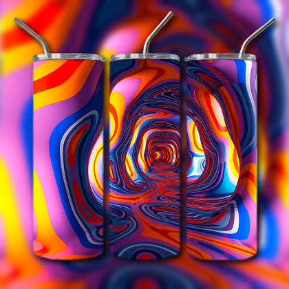 Abstract 3D Art Tumbler