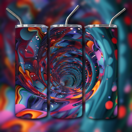Abstract 3D Art Tumbler