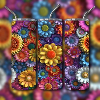 Abstract 3D Art Tumbler