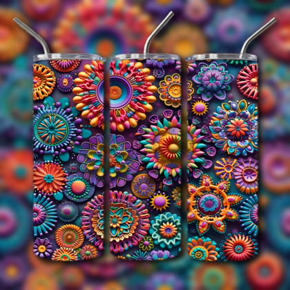 Abstract 3D Art Tumbler