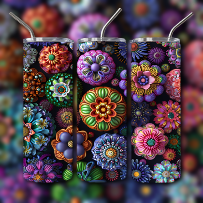 Abstract 3D Art Tumbler
