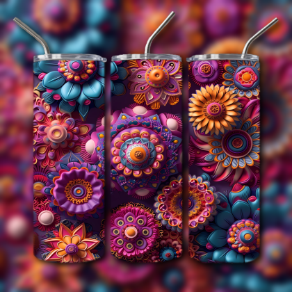 Abstract 3D Art Tumbler
