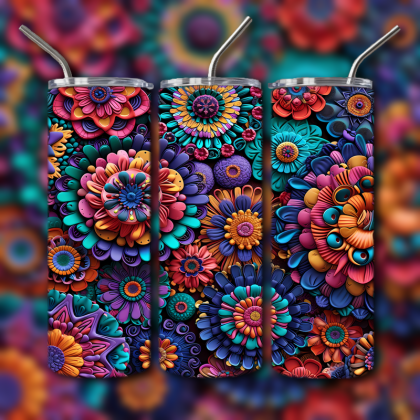 Abstract 3D Art Tumbler