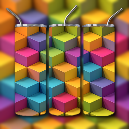 Abstract 3D Art Tumbler
