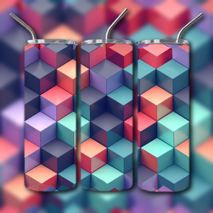 Abstract 3D Art Tumbler