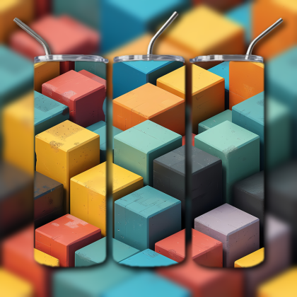 Abstract 3D Art Tumbler