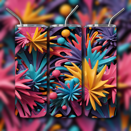 Abstract 3D Art Tumbler