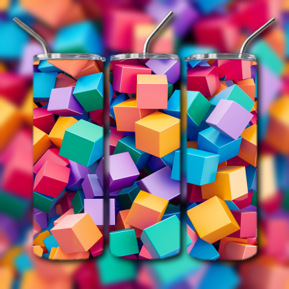 Abstract 3D Art Tumbler