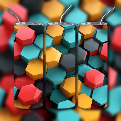 Abstract 3D Art Tumbler
