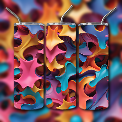 Abstract 3D Art Tumbler