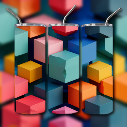 Abstract 3D Art Tumbler
