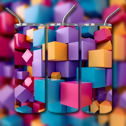 Abstract 3D Art Tumbler