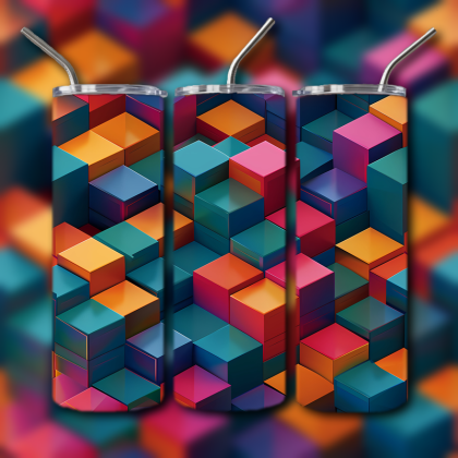 Abstract 3D Art Tumbler