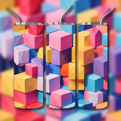 Abstract 3D Art Tumbler