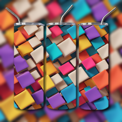 Abstract 3D Art Tumbler