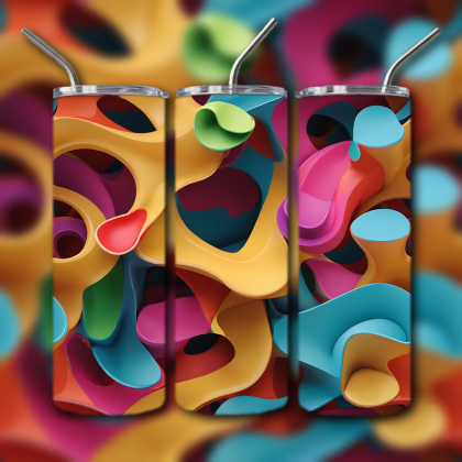 Abstract 3D Art Tumbler