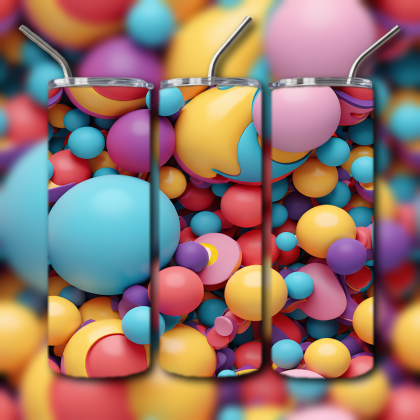 Abstract 3D Art Tumbler