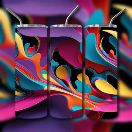 Abstract 3D Art Tumbler