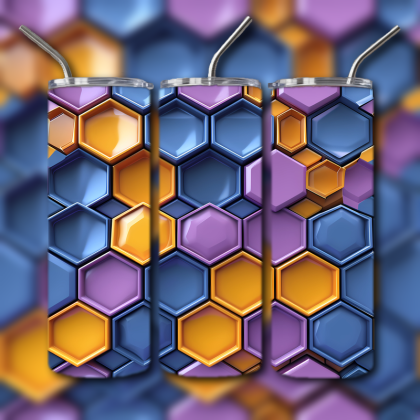 Abstract 3D Art Tumbler