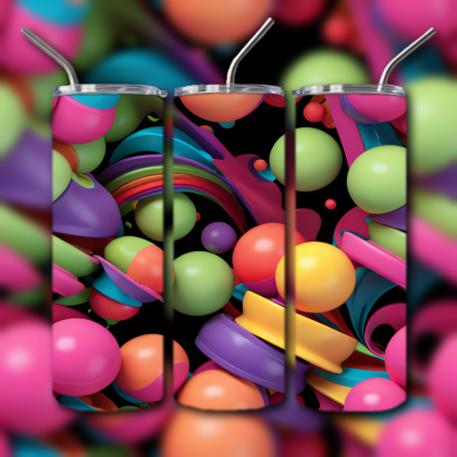 Abstract 3D Art Tumbler