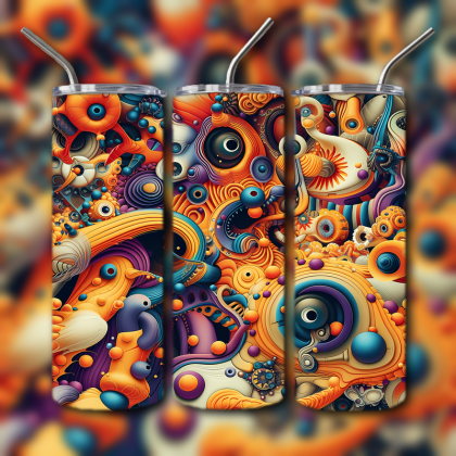 Abstract 3D Art Tumbler