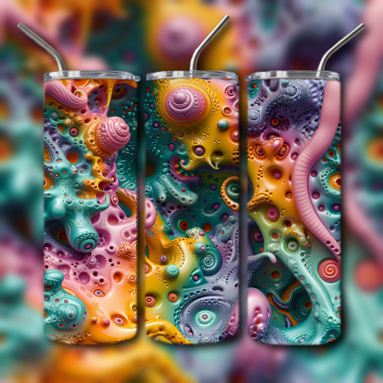 Abstract 3D Art Tumbler