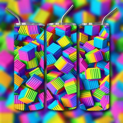 Abstract 3D Art Tumbler