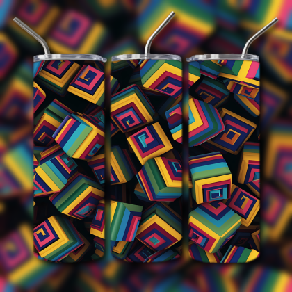 Abstract 3D Art Tumbler