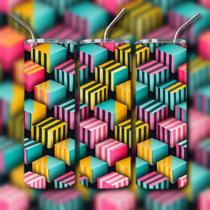 Abstract 3D Art Tumbler