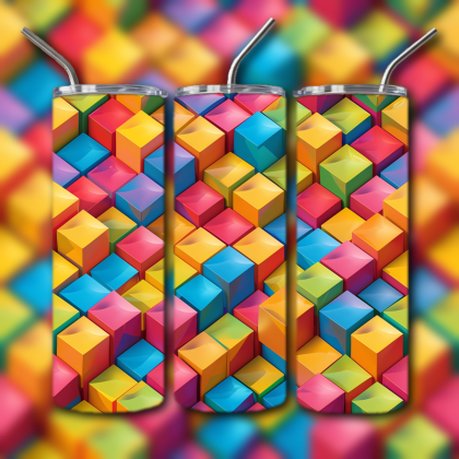 Abstract 3D Art Tumbler
